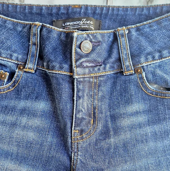 LONDONJEAN Dark Blue Stretch Bootcut Jeans - Picture 3 of 11